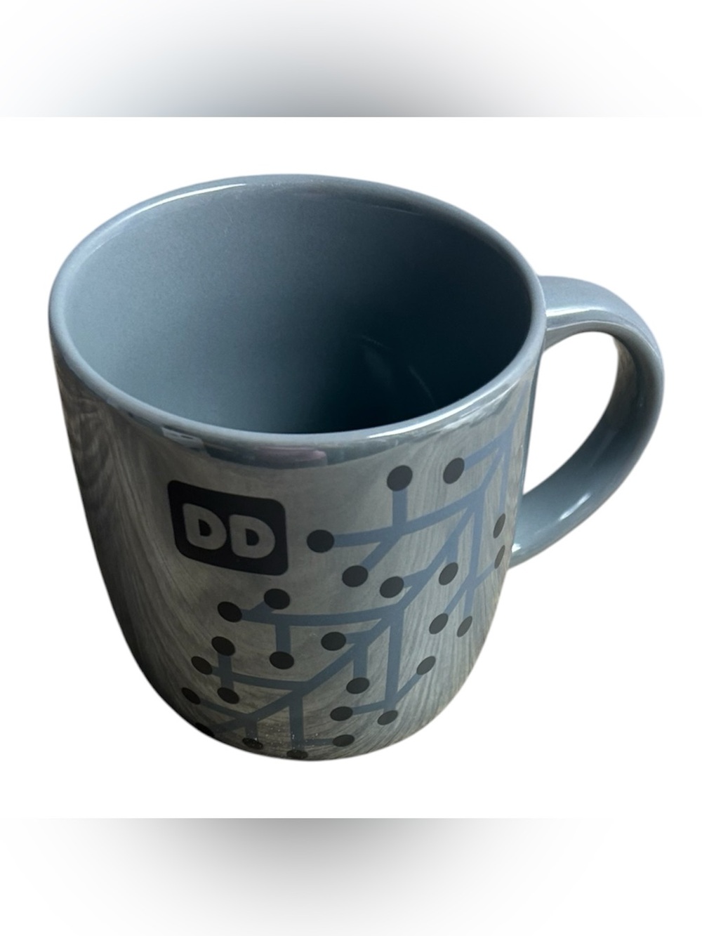 Dunkin Donuts Lustre-Glazed Gray 2014 Collectible Holiday Ceramic Coffee Mug